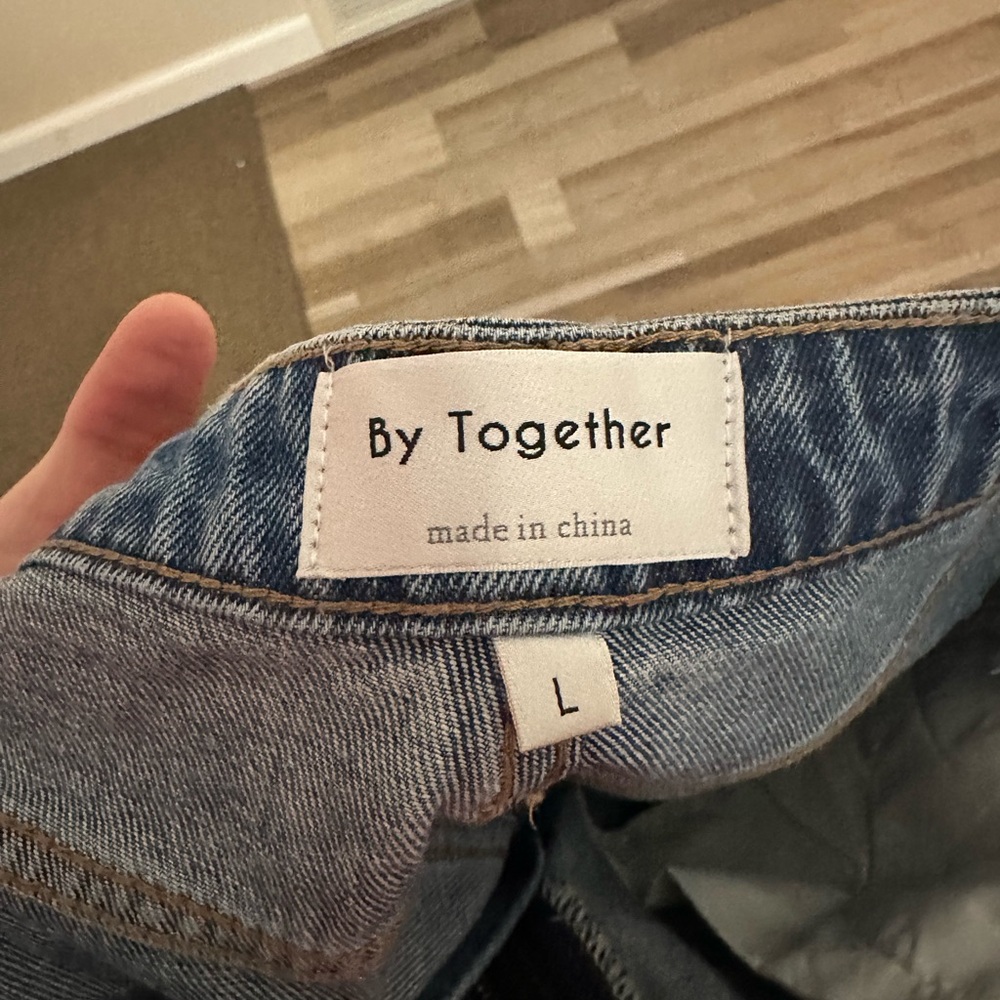 By Together Ultra Wide-Leg High-Rise Jeans in Denim Blue - Picture 4 of 4